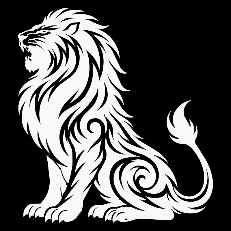 Tribal Löwe Silhouette