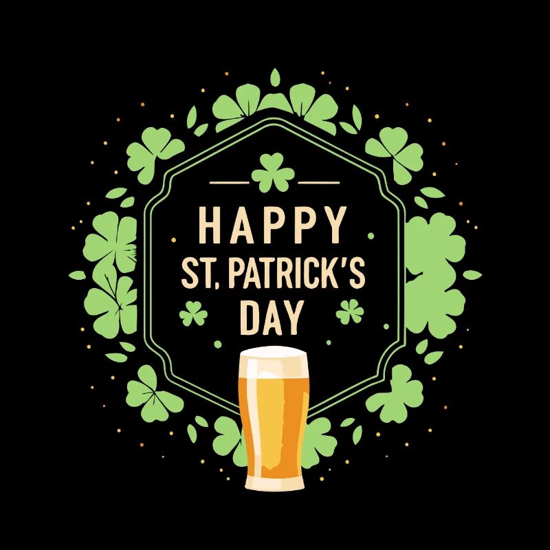 St. Patrick's Day Bier & Kleeblatt