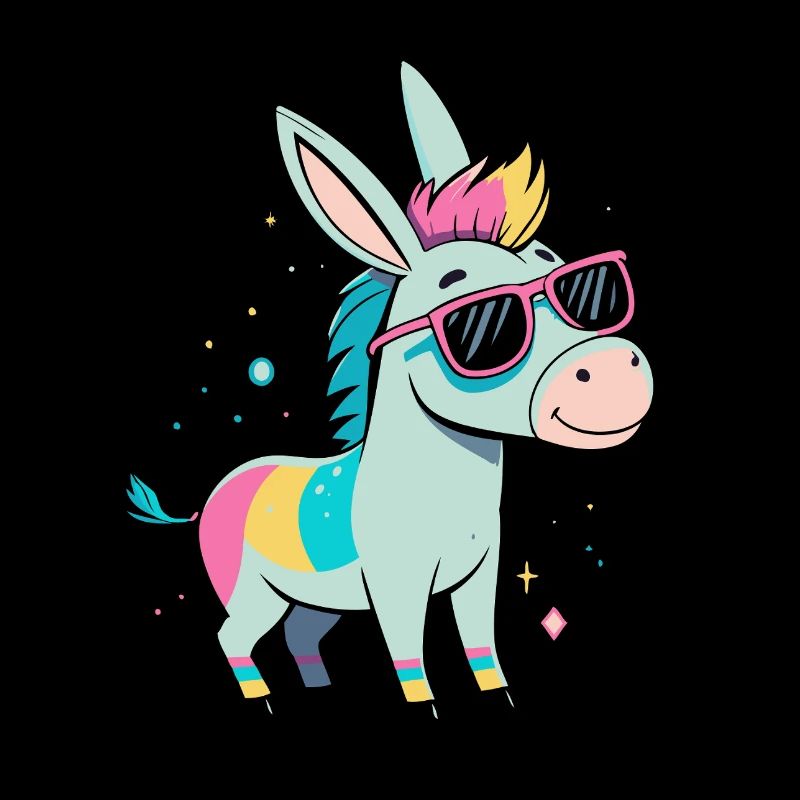 Donkey Rainbow Pink Brille