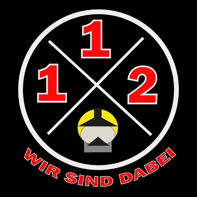 112-Nous faisons partie du logo du district pompiers