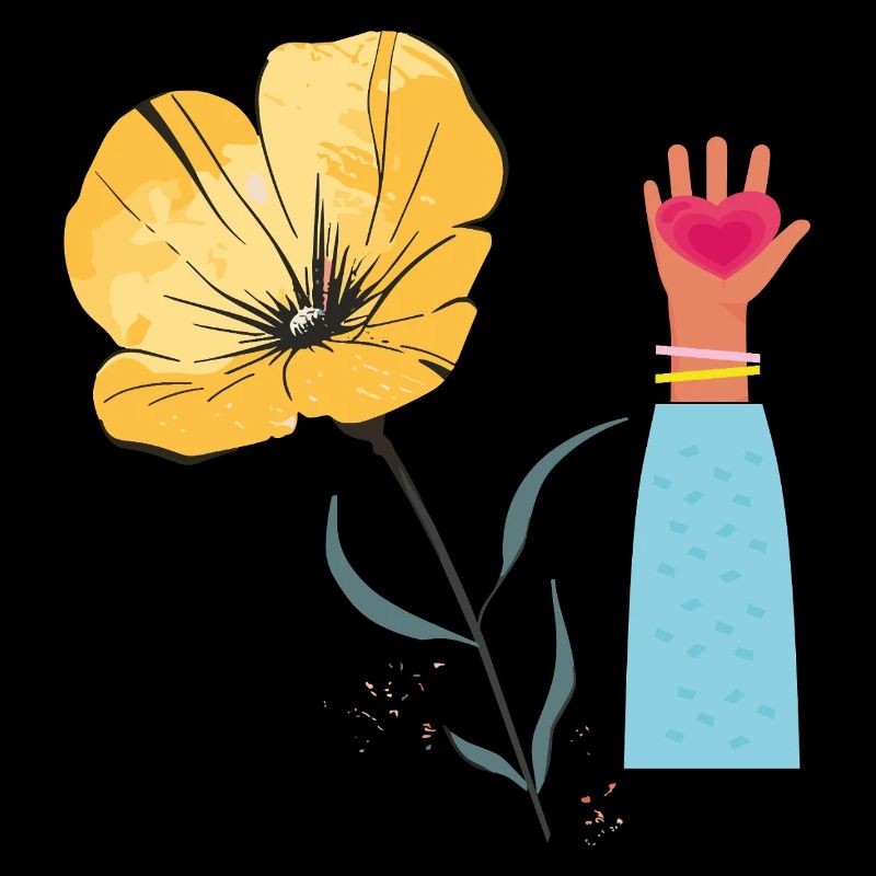 Blume Hand Herz 