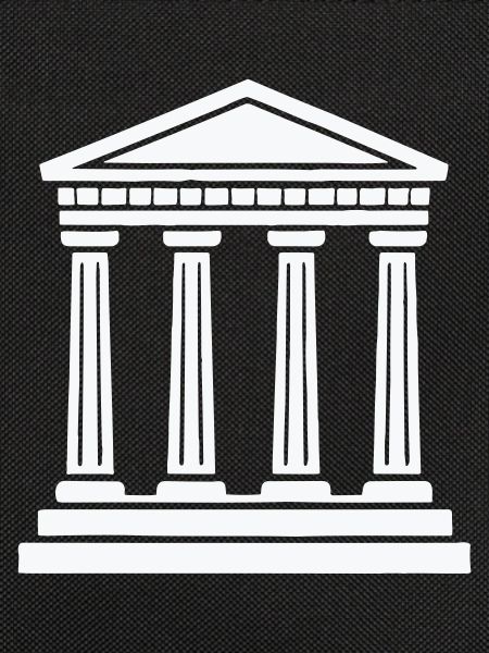 Klassischer Tempel Säulen Silhouette