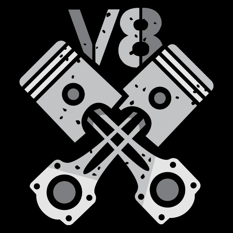 Moteur V8 à piston – Conception de puissance mécanique