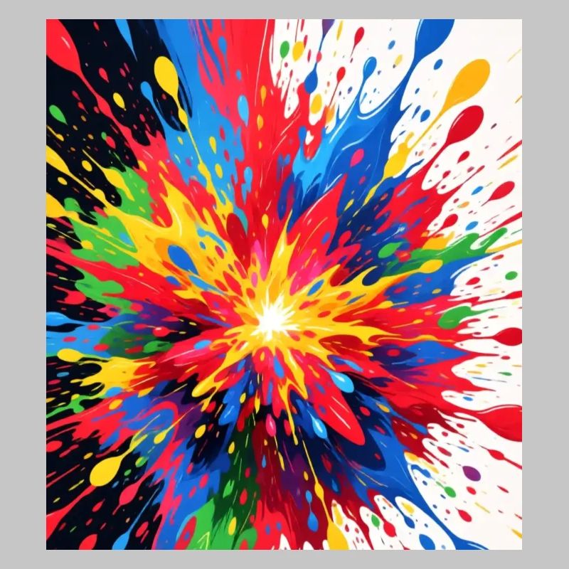 Farbexplosion Druckdesign