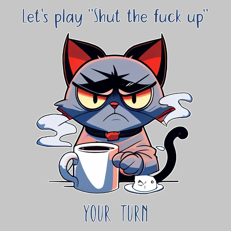 Grim Cat Coffee Sarcasm Saying