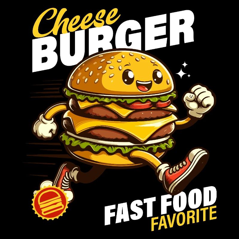 Burger Fromage en Sprint Animé