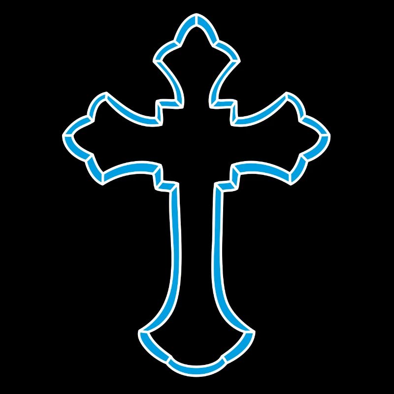 Neon Cross Silhouette