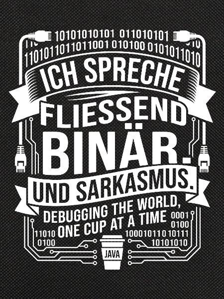 Coding Binärer Kaffee Sarkasmus