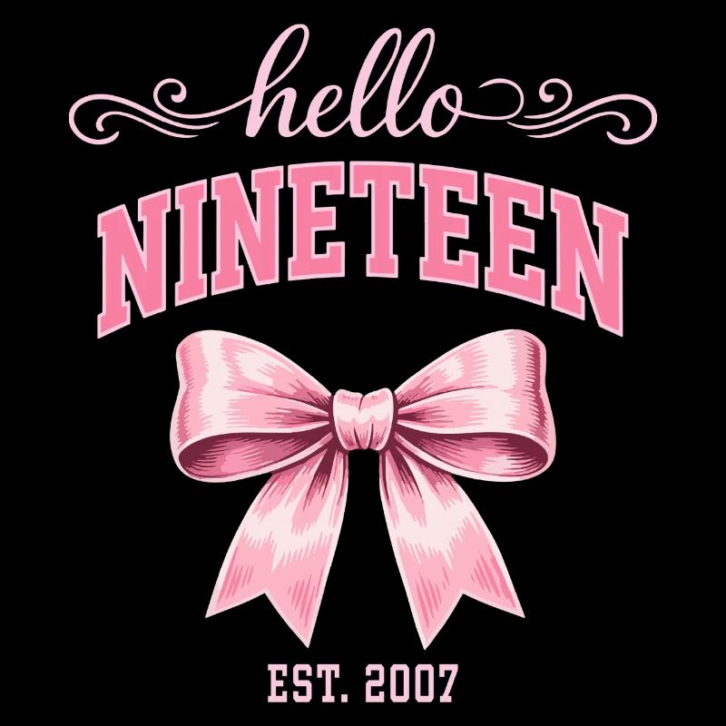Hello Nineteen 19 Year Old Is 2007 Birthday Knot