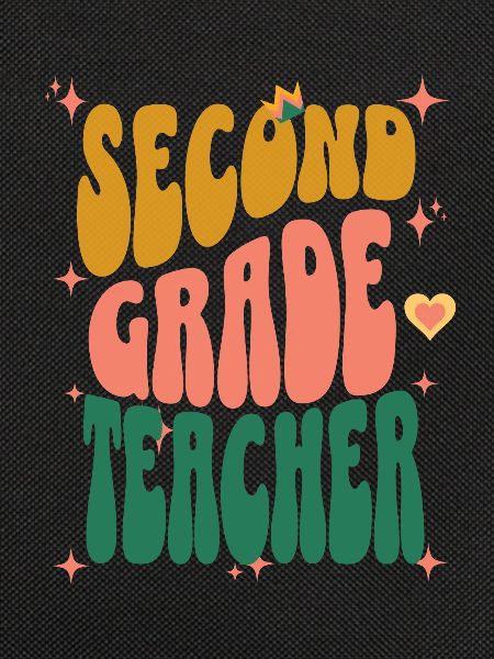 Second Grade Teacher Retro