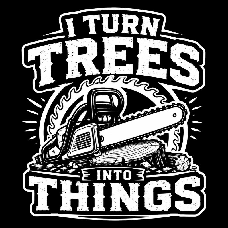 Je transforme les arbres en objets de charpentier forestier bûcheron