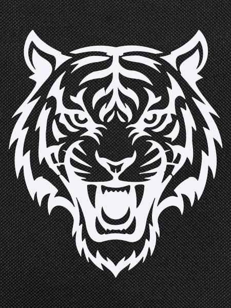 Stylized tiger head pattern
