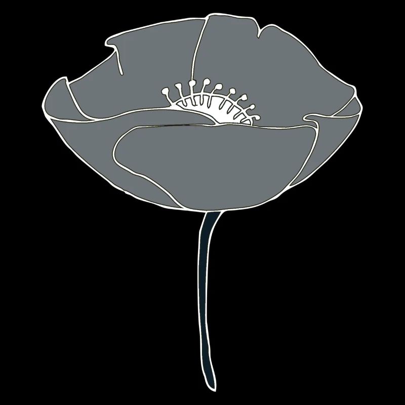 mohnblume grau