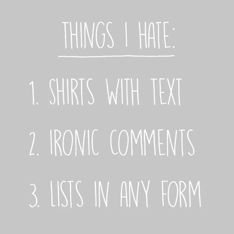 Things I hate