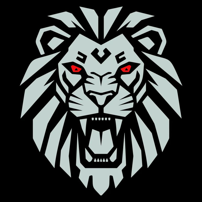 Geometric Lion - Re dei Leoni Minimalista