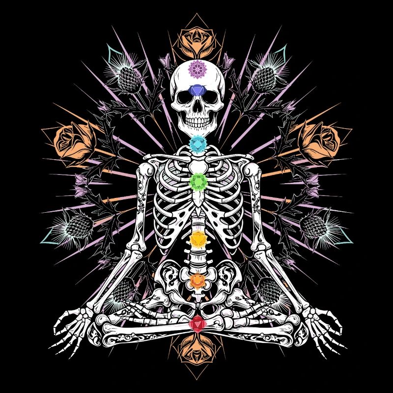 Skeleton Chakra Gothic Meditation