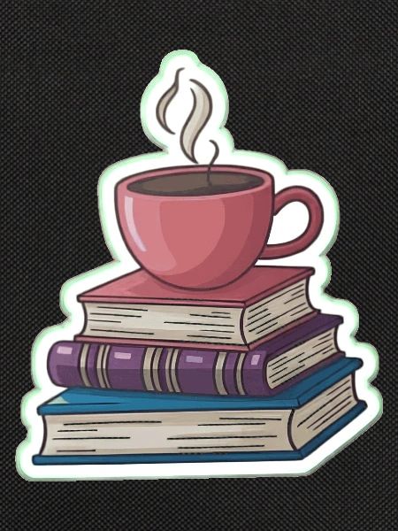 Kaffee und Bücherstapel