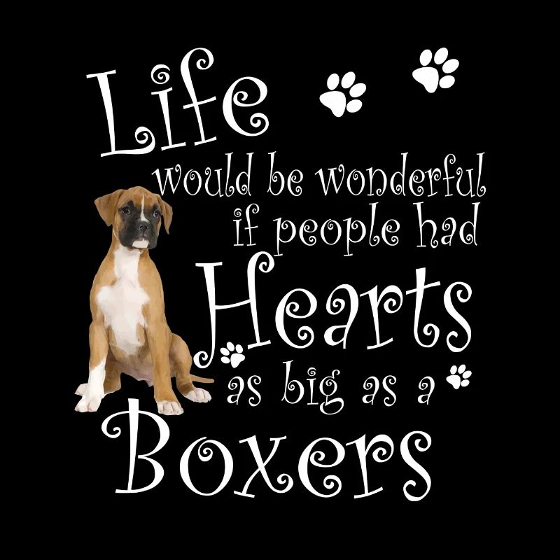 Boxer-Hundeherz so groß wie ein Boxer