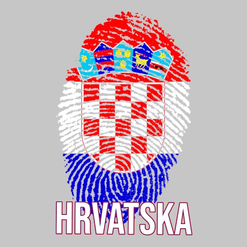 Conception HRVATSKA avec drapeau croate