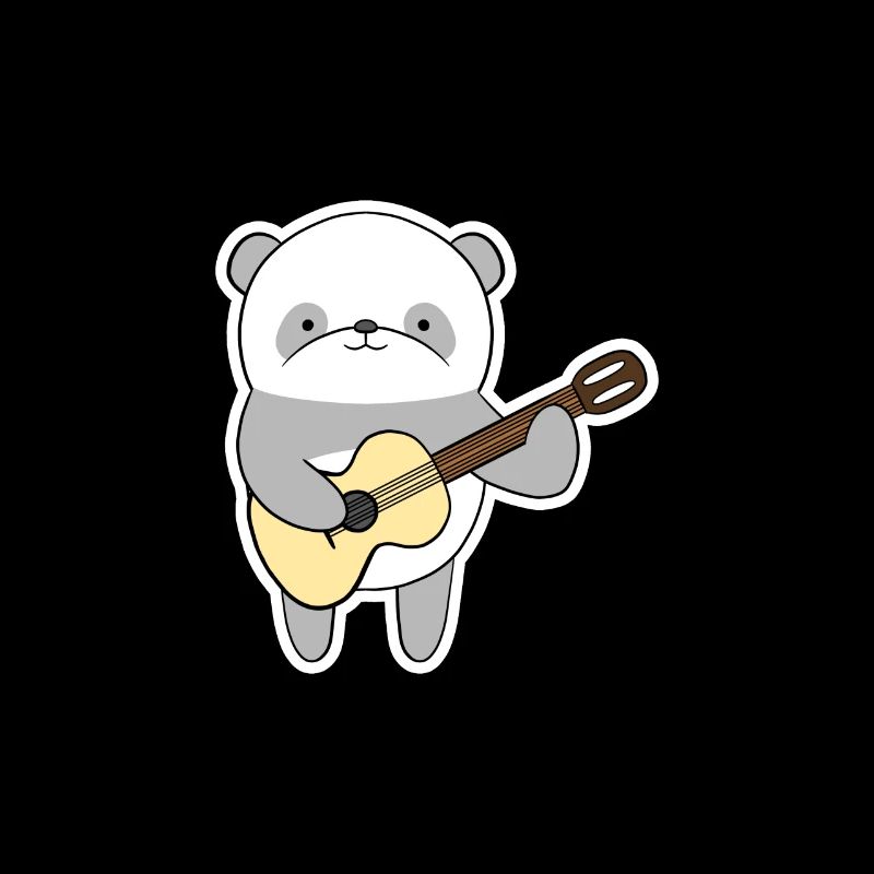 Panda mit Gitarre