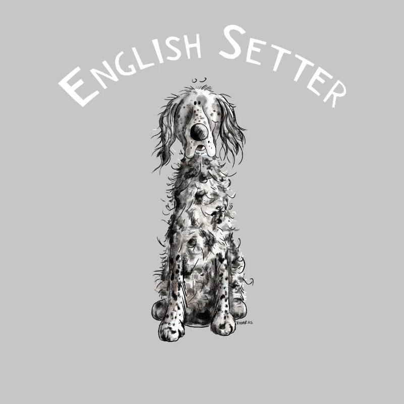 Drolliger Englischer Setter I Hunde Comic Geschenk