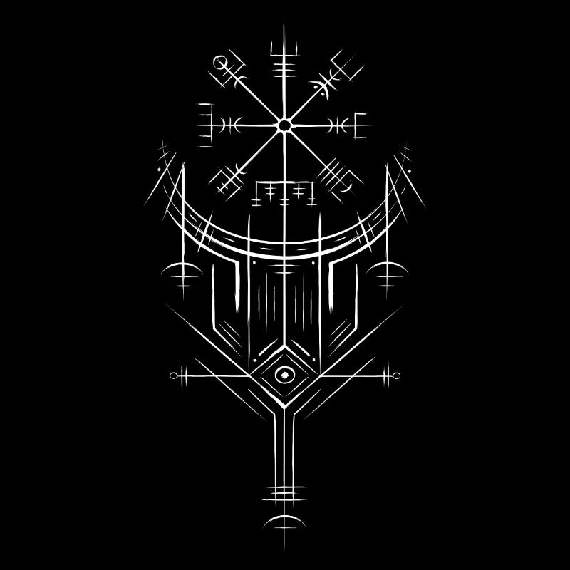 Vegvisir Runes Compass - Germanic Celts Vikings