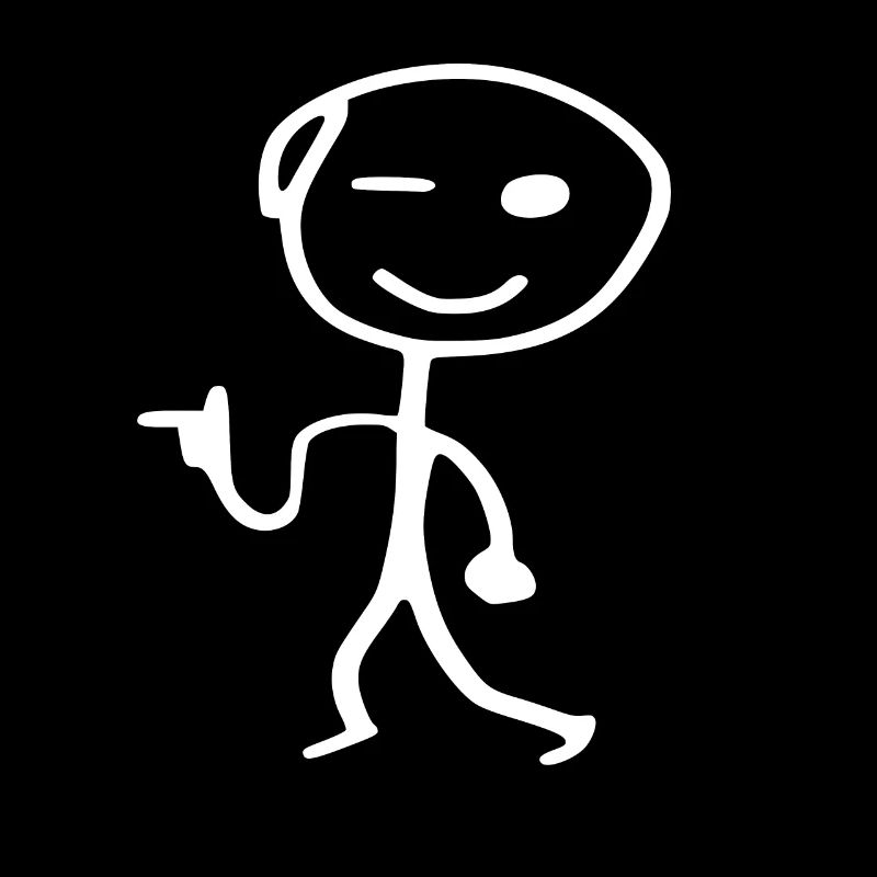 Hipster stick figure