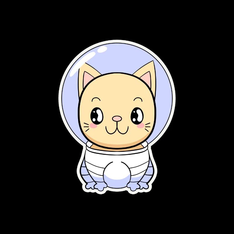Cat en astronaute dans un casque spatial