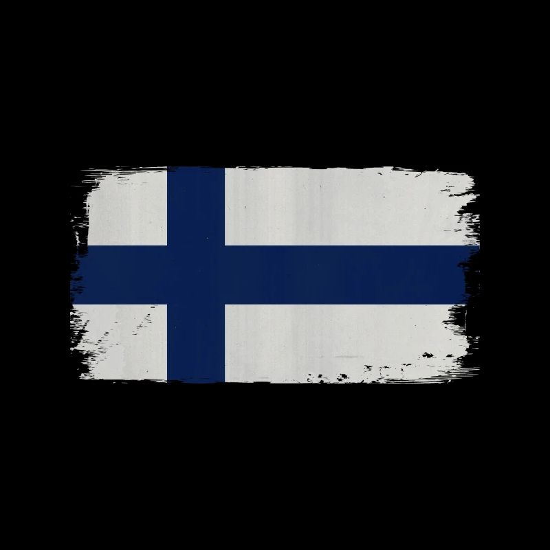 Drapeau finlandais aspect acrylique