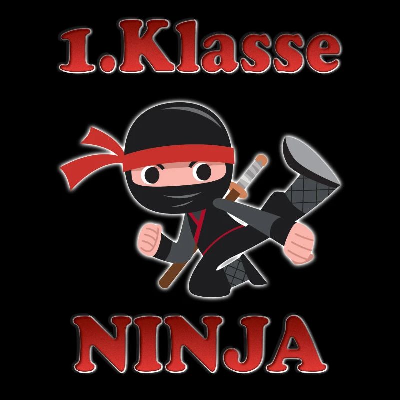 Schulkind 2023, Ninja Einschulung Jungen 1. Klasse