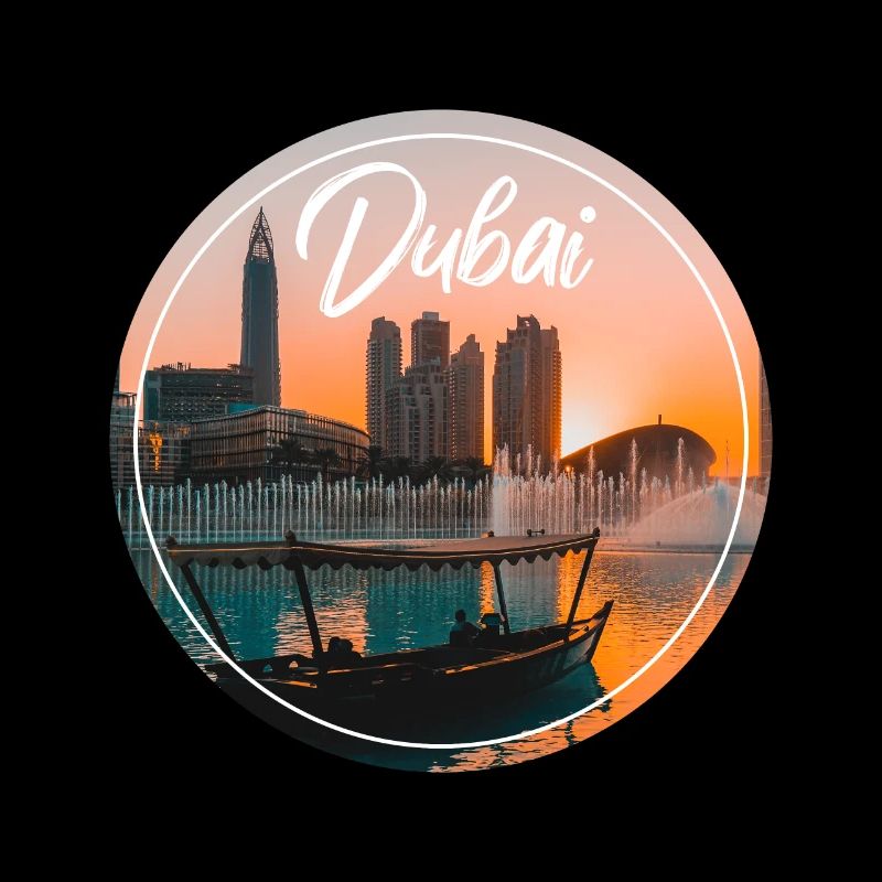 Dubai Sonnenuntergang Skyline Boot