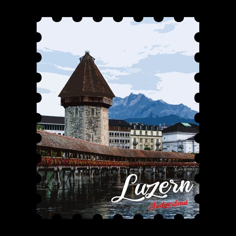 Lucerne Chapel Bridge Panorama