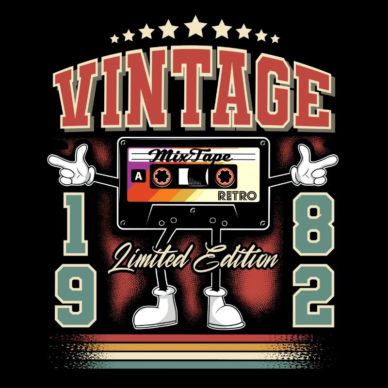 1982 Année de naissance Cassette vintage