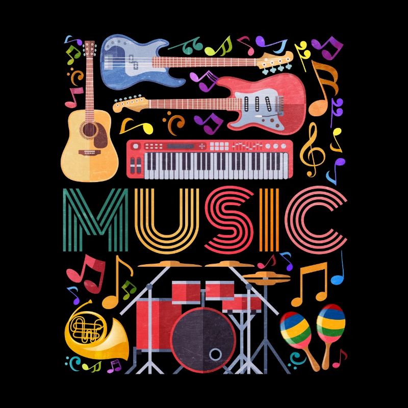 Art de collage d’instruments de musique