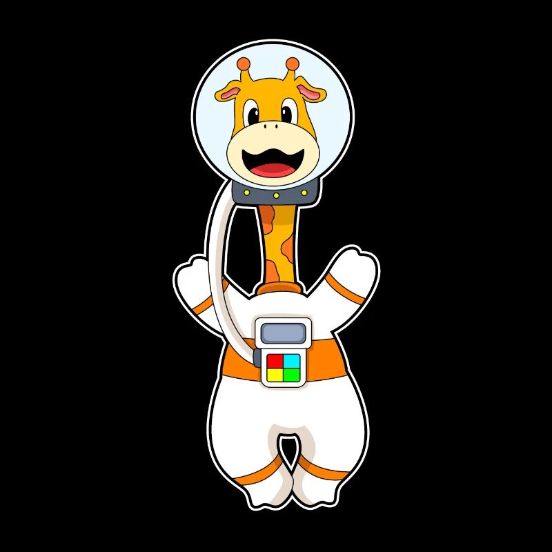 Giraffe Astronaut Space