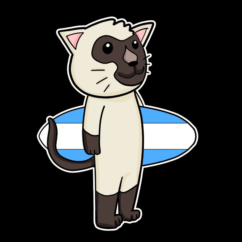 Planche de surf Cat Siamese Cat Surfing Gift