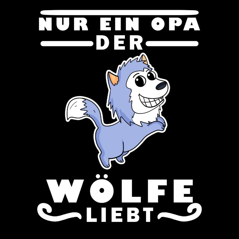 Opa Wolf Wölfe Großvater Geschenk