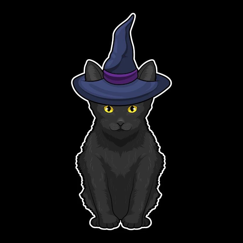 Chat Sorcière d’Halloween