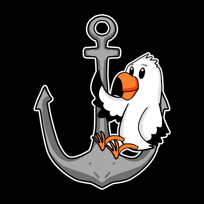 Anchor and seagull