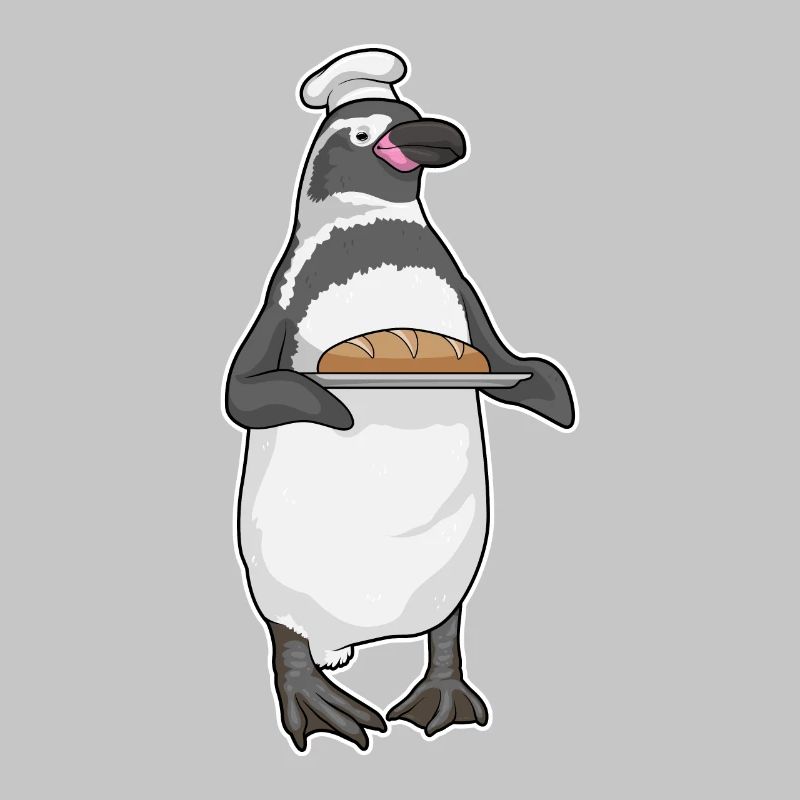 Penguin Baker Bread Baking
