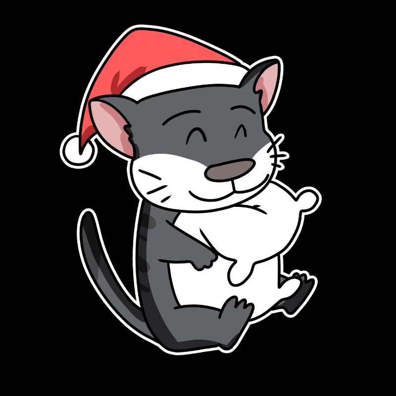 Chat de forêt norvégien Chat Noël endormi