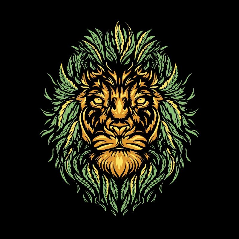 Leaf Lion Green Leaf Mask