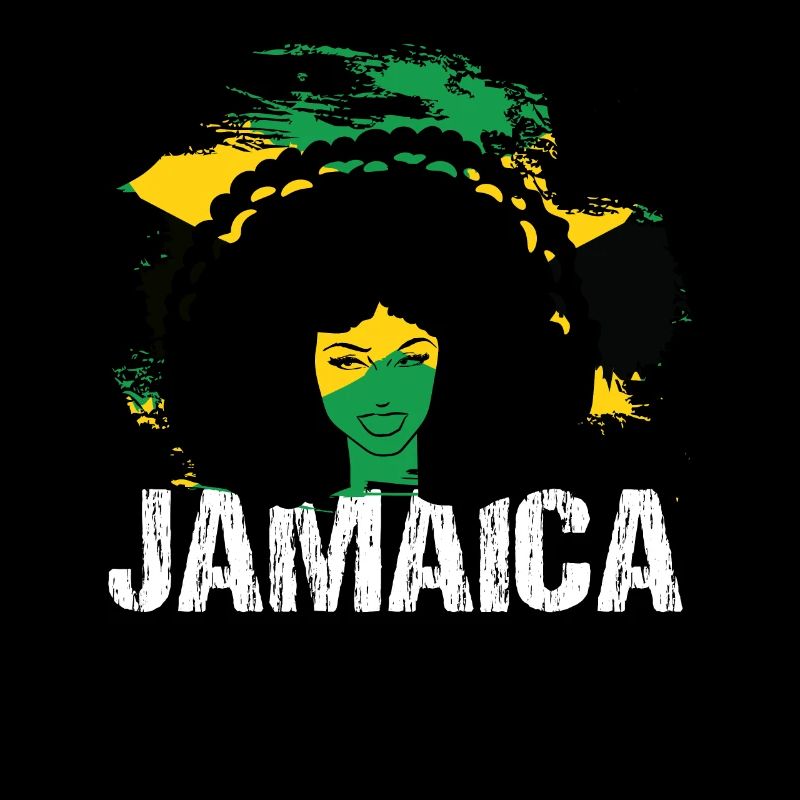 Collage des couleurs du drapeau de la Jamaica Afro Diva