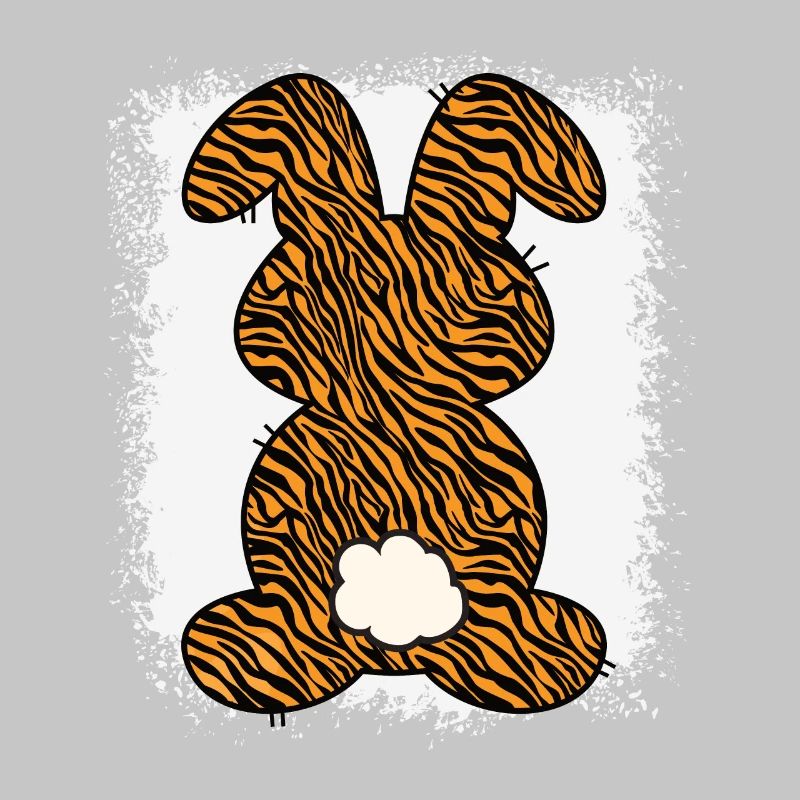 Tiger Pattern Rabbit Bleached Easter