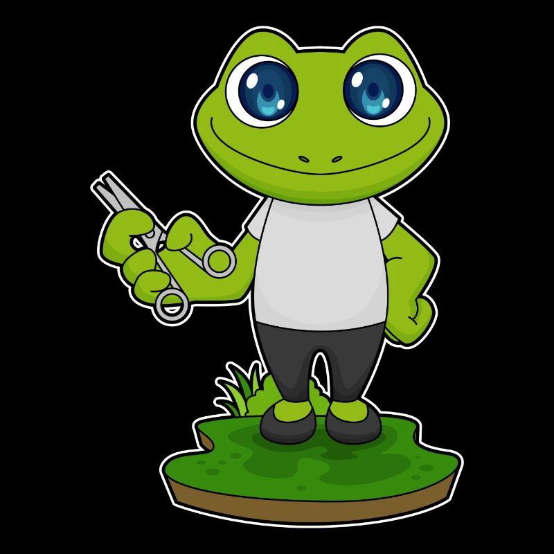 Frosch Barbier Schere