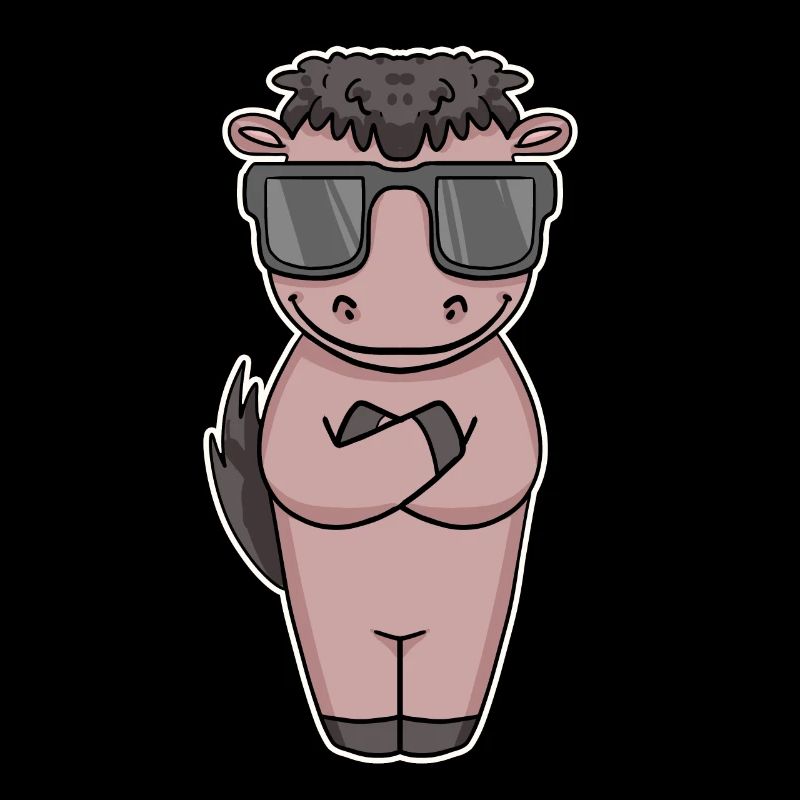 Pferd mit Sonnenbrille