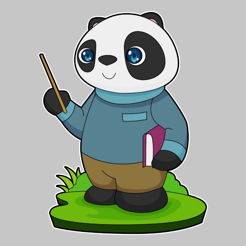École de Pointer Enseignante Panda