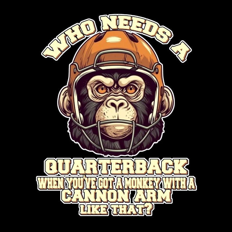 Motivierender Quaterback Affe