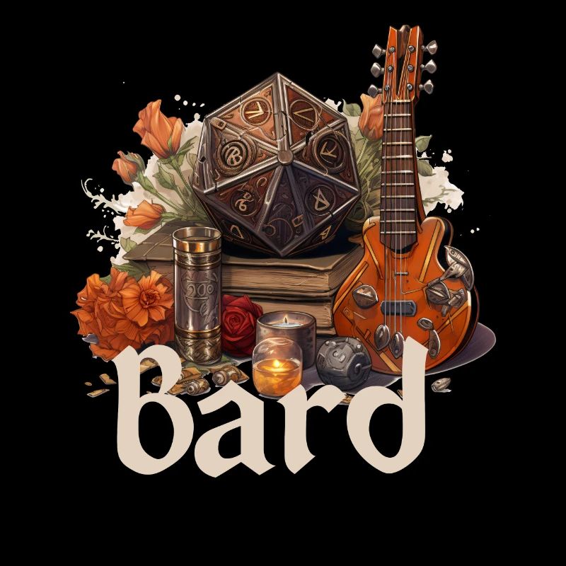 Barde mit W20 & Items – Fantasy RPG Design
