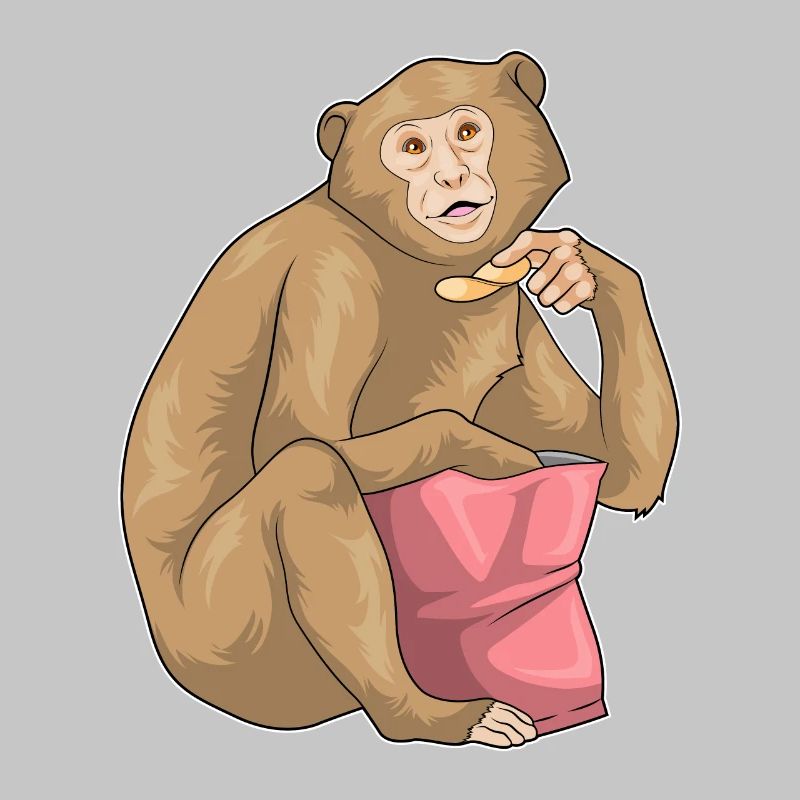 Monkey Chips Chip Bag